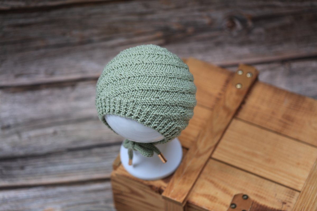 Wirbelwind gestrickte Baby Mütze/Haube im Spiralmuster - Bild 6