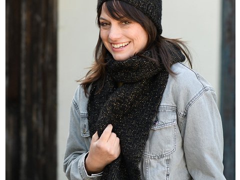 Strickanleitung Damenmütze mit Schal "Paris" 766019