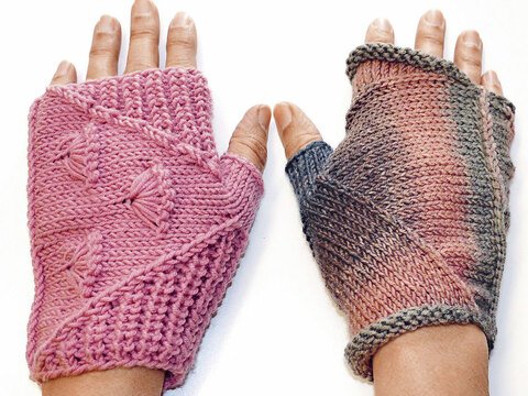 Fingerlose Handschuhe stricken - Lehrgang