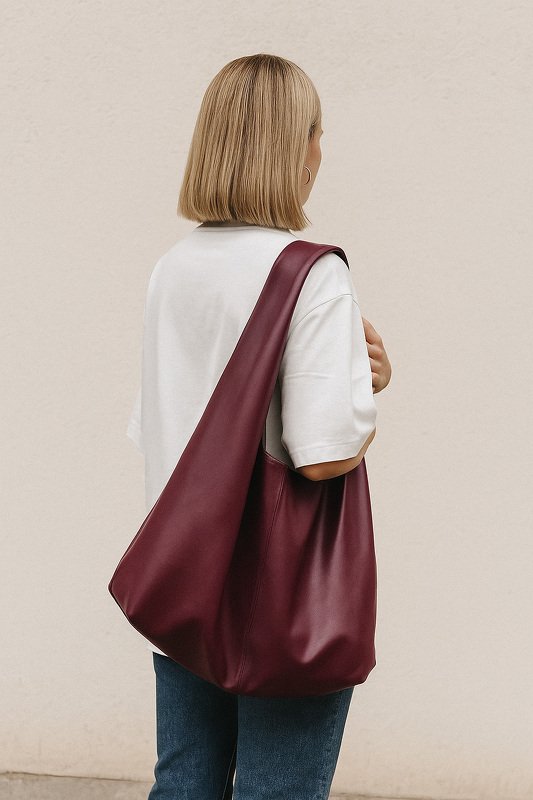 Hobo Bag Sewing Pattern PDF Ladies Unisex Suede Leather Faux Leather Bag - Image 3