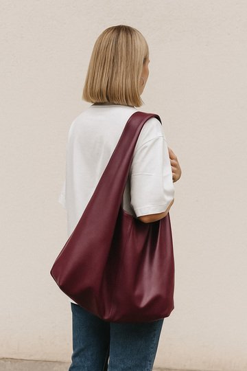 Hobo Bag Sewing Pattern PDF Ladies Unisex Suede Leather Faux Leather Bag