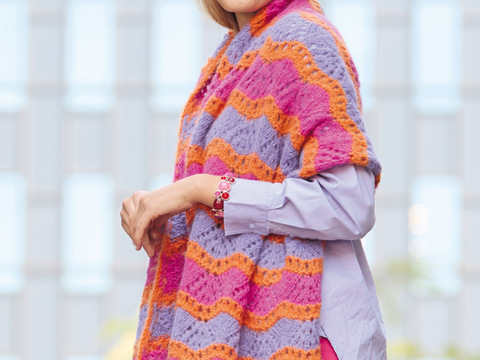 Stola mit Ajourmuster