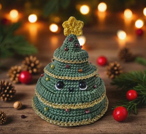 PDF Häkelanleitung Amigurumi Weihnachtsbaum Temmi