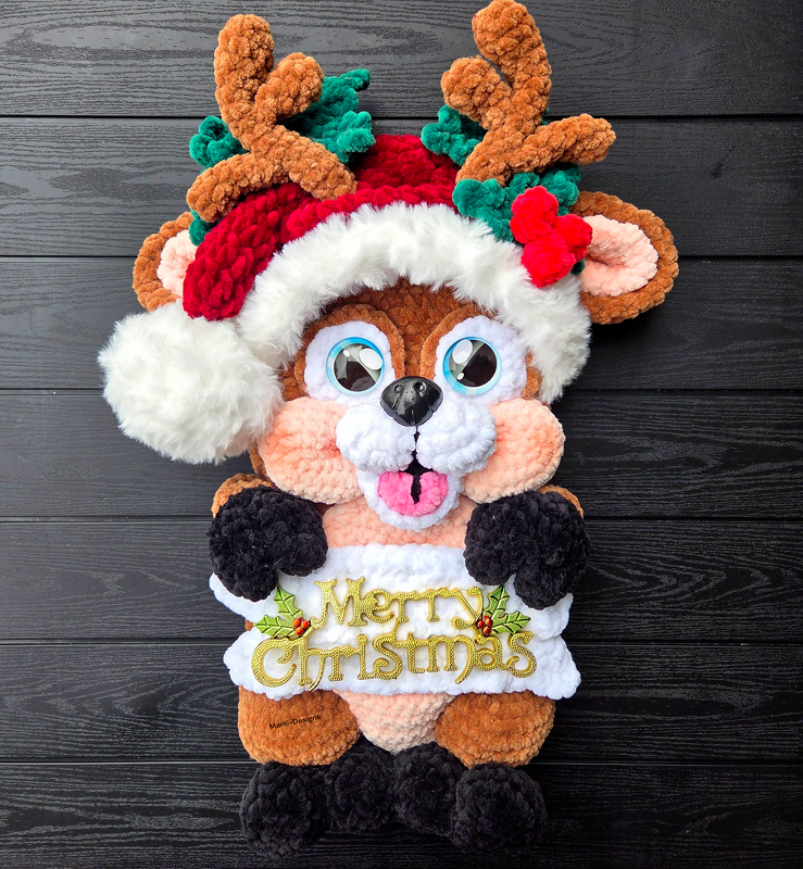 Häkelanleitung Rentier Türdekoration - Bild 2