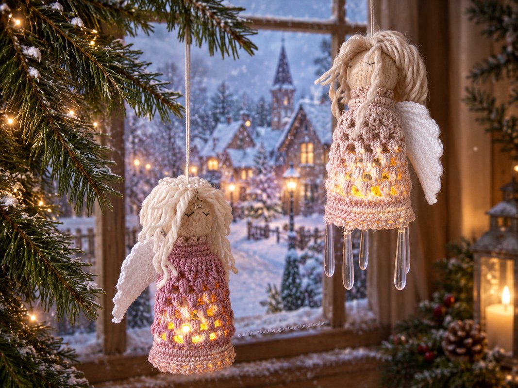 Crocheted Angel Lantern Pattern – Glowangel Christmas Ornament (PDF)