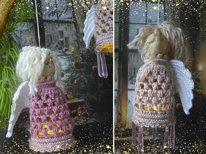 Crocheted Angel Lantern Pattern – Glowangel Christmas Ornament (PDF)