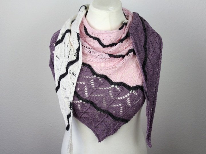 Strickanleitung asymmetrisches Dreieckstuch Joleen