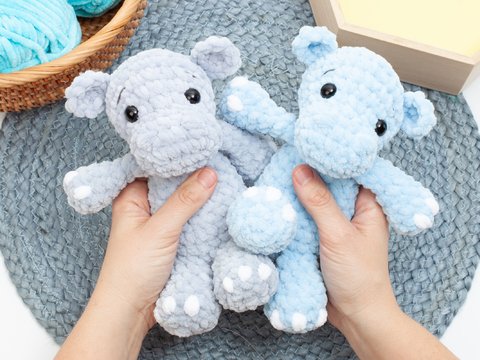 Häkelanleitung Kuschelnilpferd – Einfaches Amigurumi Nilpferd