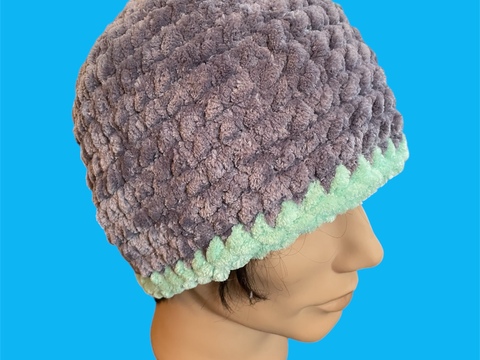 Häkelanleitung Flauschmütze aus MyBoshi Samt XL - für Anfänger