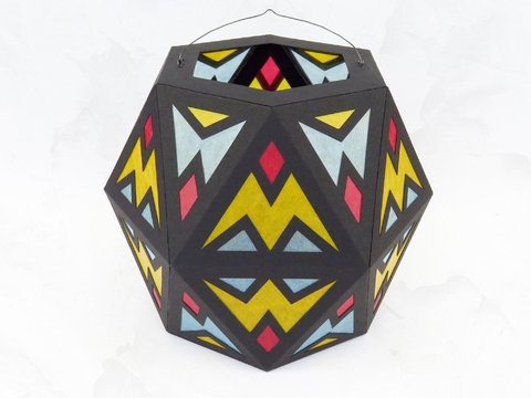 St. Martins-Laterne mit geometrischem Muster – Bastelanleitung und Vorlagen