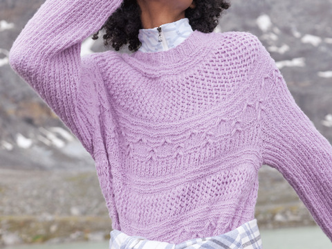 Mustermix-Pulli mit Rundpasse