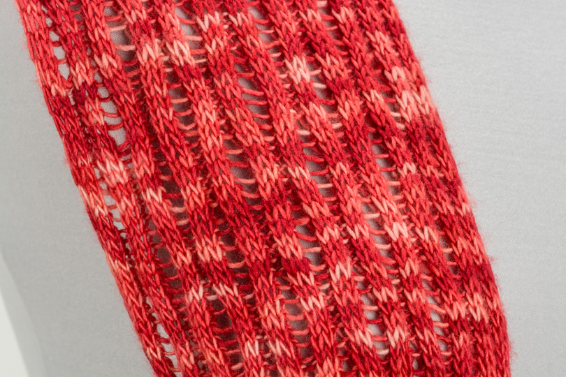Strickanleitung Mini-Schal Happy Hour mit Fallmaschenmuster