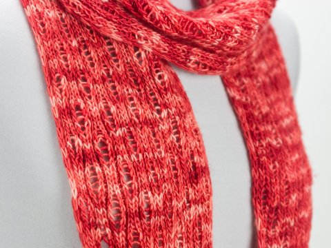 Strickanleitung Min-Schal Happy Hour mit Fallmaschenmuster