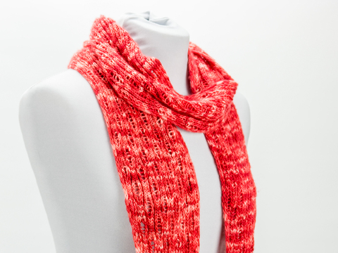 Strickanleitung Mini-Schal Happy Hour mit Fallmaschenmuster