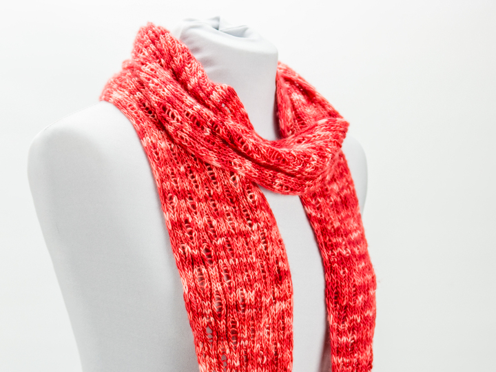 Strickanleitung Mini-Schal Happy Hour mit Fallmaschenmuster