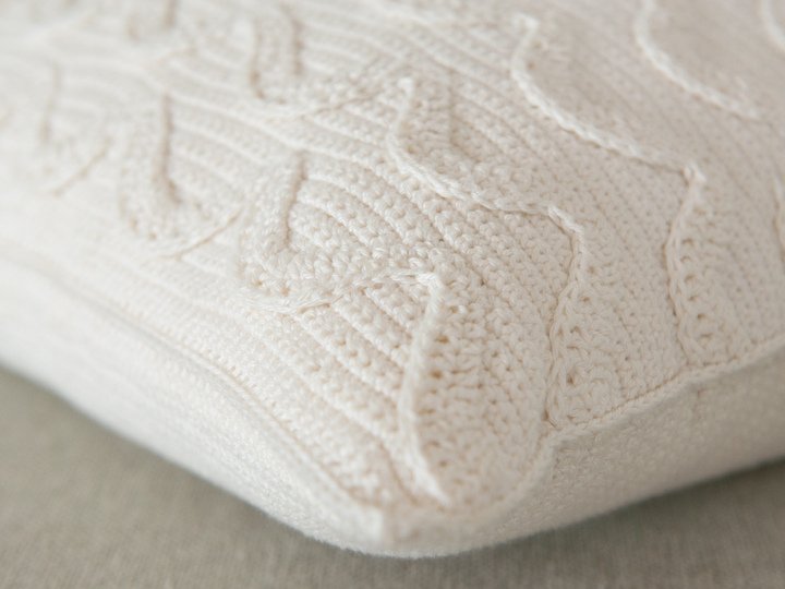 Häkelanleitung Kissenbezug Sandstrand (weißes Wellenmuster)