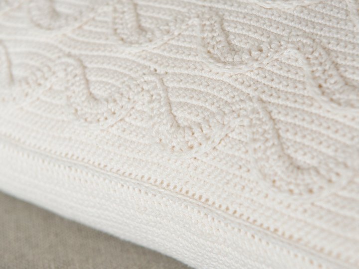 Häkelanleitung Kissenbezug Sandstrand (weißes Wellenmuster)