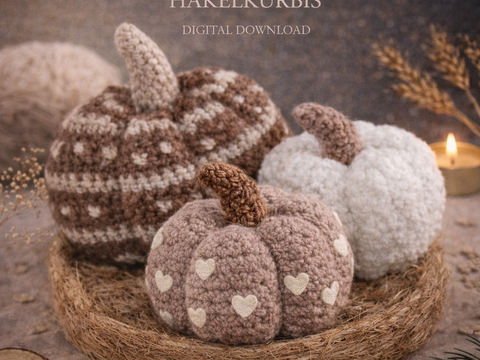 Häkelanleitung Herzchenkürbis - für Anfänger geeignet