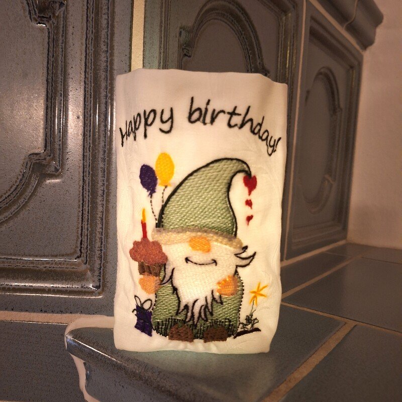 Stickdatei Wichtel Geburtstag