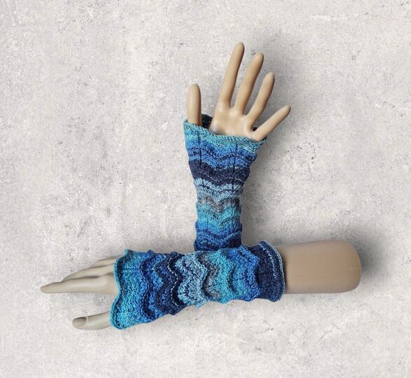 Strickanleitung für Handstulpen, Pulswärmer aus Sockenwolle        #341