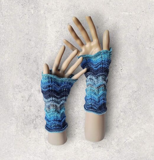 Strickanleitung für Handstulpen, Pulswärmer aus Sockenwolle        #341