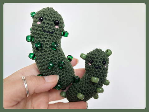 Positive Gurke, Emotional Support, Fidget Amigurumi Weihnachtsgurke