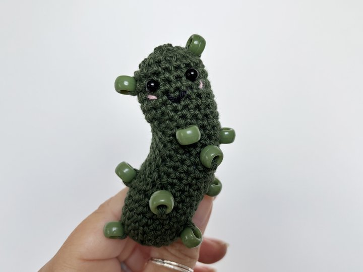 Positive Pickle, Emotional Support, Christmas Pickle Amigurumi Vegetables