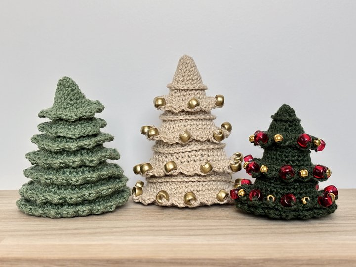 No Sew Crochet Christmas Tree,  Holiday Decor, Xmas Tree Crochet Pattern