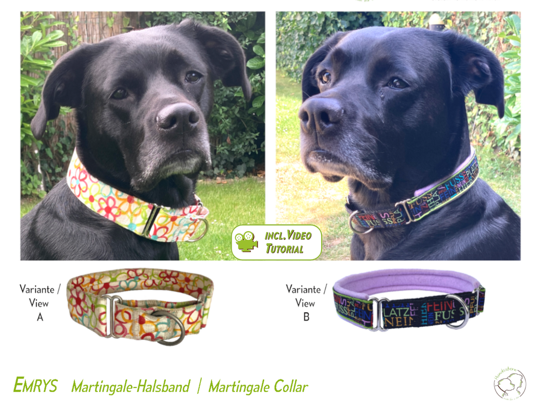 EMRYS Martingale collar made to measure, measuring & sewing instructions