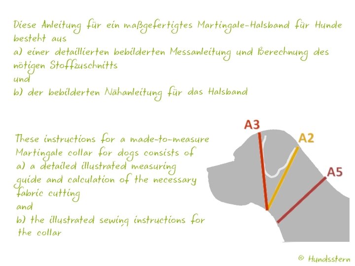 EMRYS Martingale-Halsband nach eigenen Maßen, Mess- u. Nähanleitung