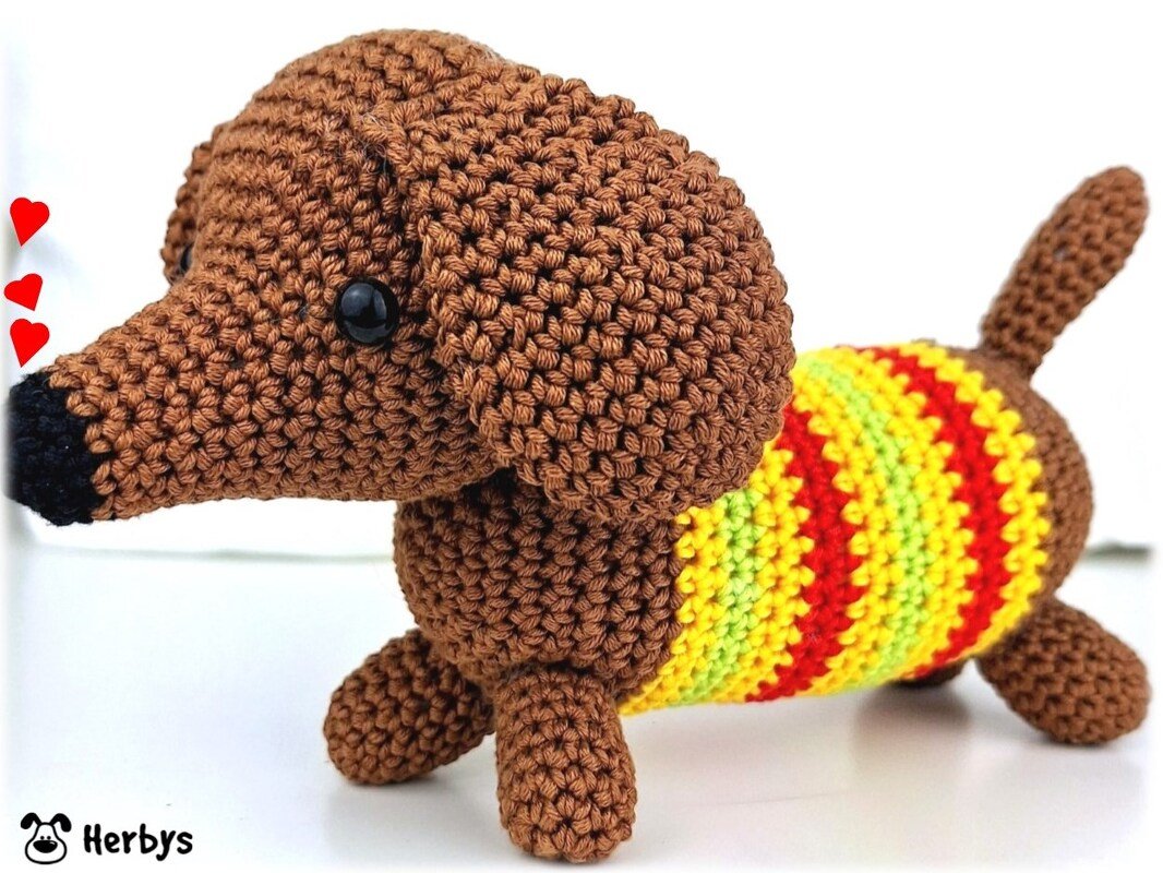 Häkelanleitung Dackel "Lotti"