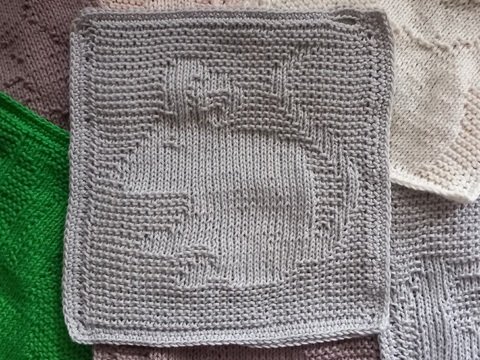 Maus - Strukturmotiv, z.B. für Topf- oder Spüllappen