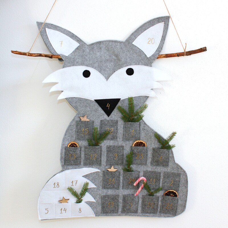 Nähanleitung Fuchs Waldtier Adventskalender