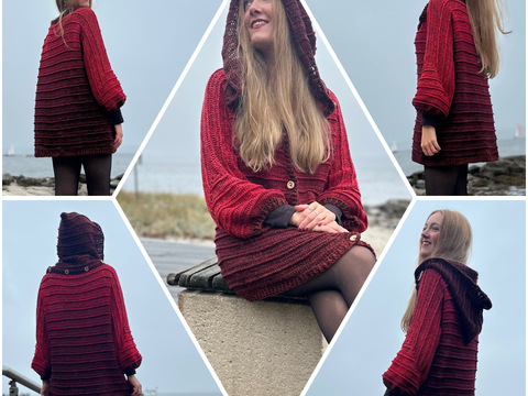 1-Bobbel-Weihnachtsjacke mit Kapuze „Christmas Chocolate“