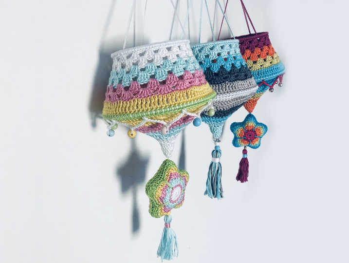 Häkelanleitung Boho Star Lampion Laterne mit Stern, auch als Weihnachtsdeko