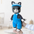 Crochet Kitten Pattern – Amigurumi Cat with Outfit: Overalls & Sun Visor.
