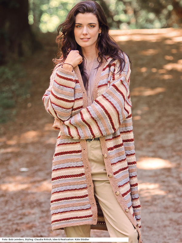 Mantel mit Strukturmustern