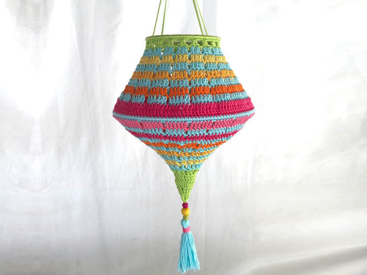 Boho Summer Lampions Häkelanleitung, Sommerdeko Laternen, PDF