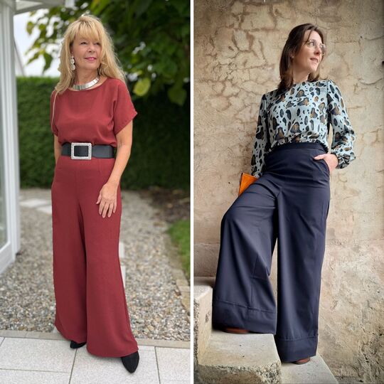 Schnittmuster Palazzohose Heidi – Hose mit Taschen-Option & Reißverschluss