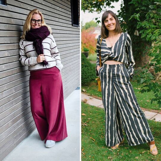 Schnittmuster Palazzohose Heidi – Hose mit Taschen-Option & Reißverschluss