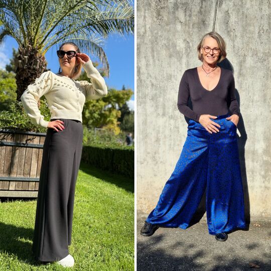 Schnittmuster Palazzohose Heidi – Hose mit Taschen-Option & Reißverschluss