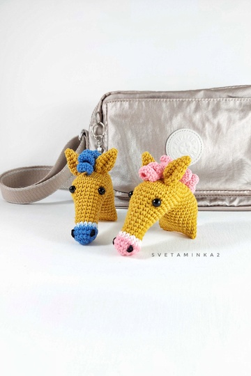 Crochet Horse Pattern Keychain & Christmas Tree Amigurumi Tutorial Set of 2