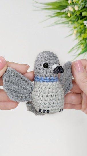 Crochet Pigeon Amigurumi Pattern, Crochet Bird Pattern
