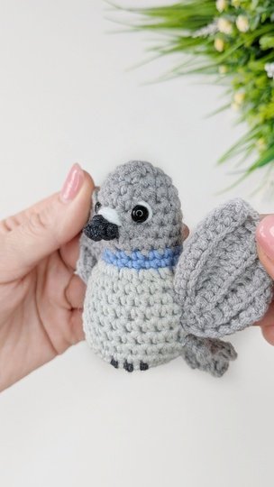 Crochet Pigeon Amigurumi Pattern, Crochet Bird Pattern