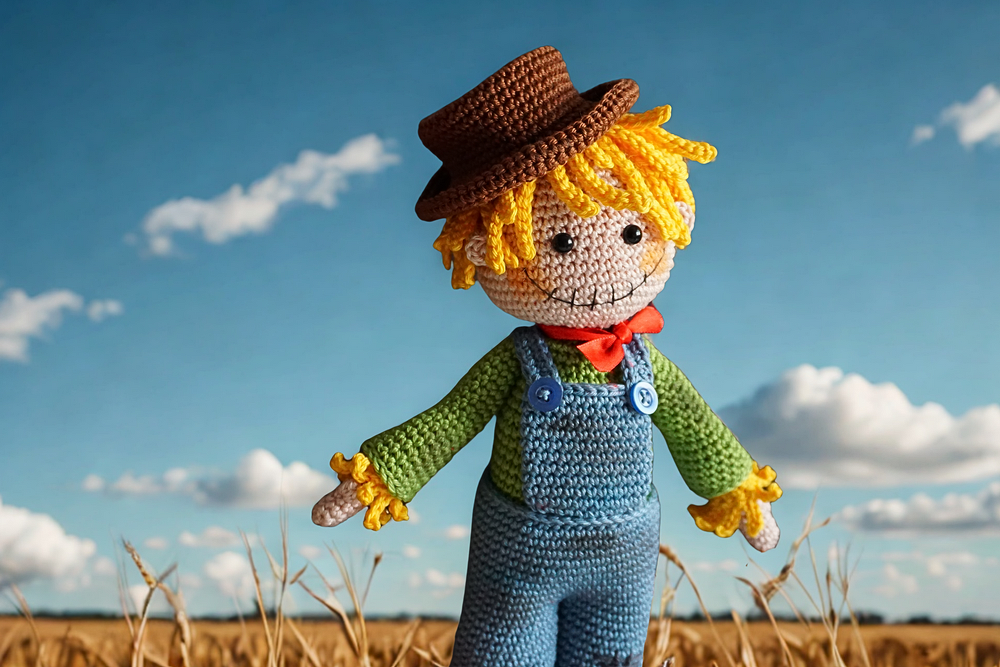 Häkelanleitung Vogelscheuche Basti mit Kürbis - PDF Datei deutsch