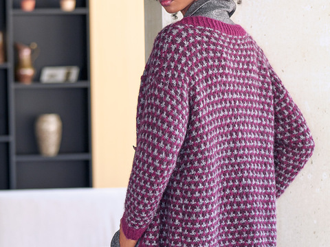 Jacke im Hebemaschen-Muster