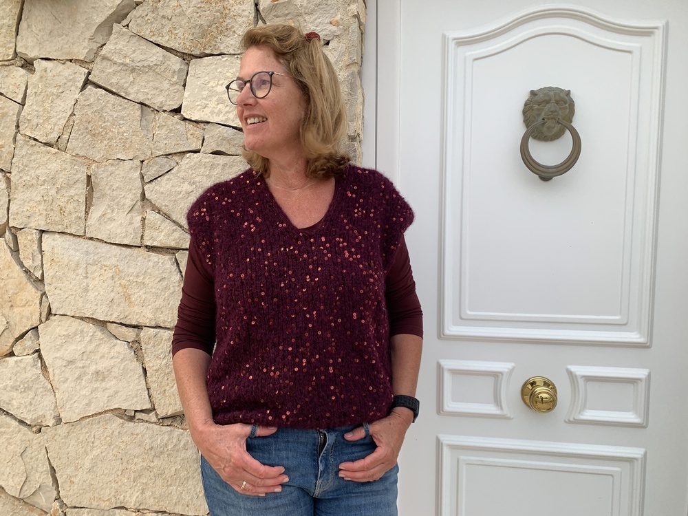 Strickanleitung Glitzer Slipover Melika - 7 Größen, Damen