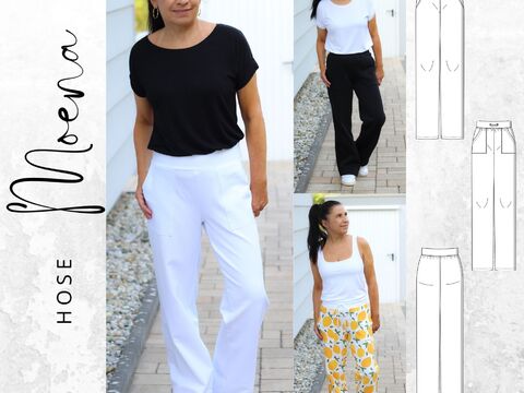 Hose MOENA Gr. 32-56 Schnittmuster PDF Ebook