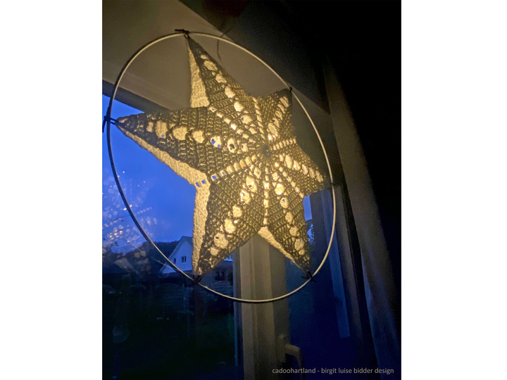 Easy peasy, ORIGINAL "FUNKELSTERN", Laterne häkeln, weihnachtl. Fensterdeko
