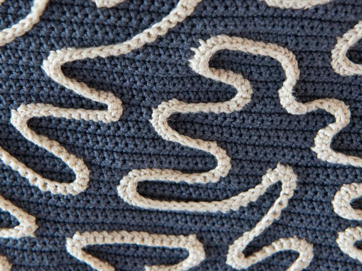 Crochet pattern pillowcase coral dream edition brain coral with zipper